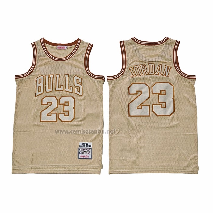 Camiseta Los Angeles Lakers Michael Jordan NO 23 Mitchell & Ness 1997-98 Amarillo